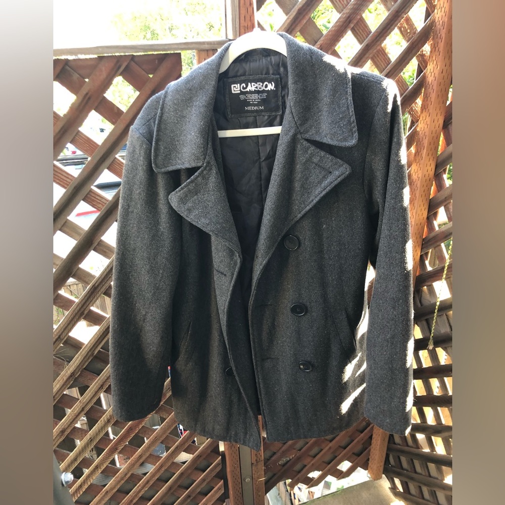 Dark gray pea coat
